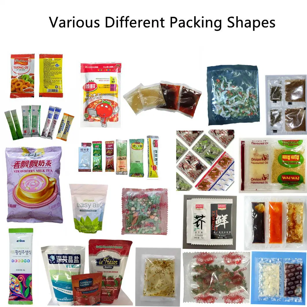 Vffs Automatic Vertical Sachet Pouch Packing Packaging Machine Filling for Sauce/Seasoning/Salt/Masala/Tomato Paste/Oil/Food/Liquid/Spices/Salt/Coffee/Honey