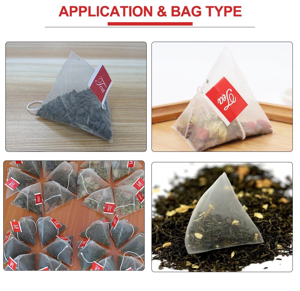 Automatic Filter Papertea Pouch Packing Machine Double Chamber Triangle /Pyramidtea Sachet Packing Machine Nylon Single Tea Bag Packaging Machine