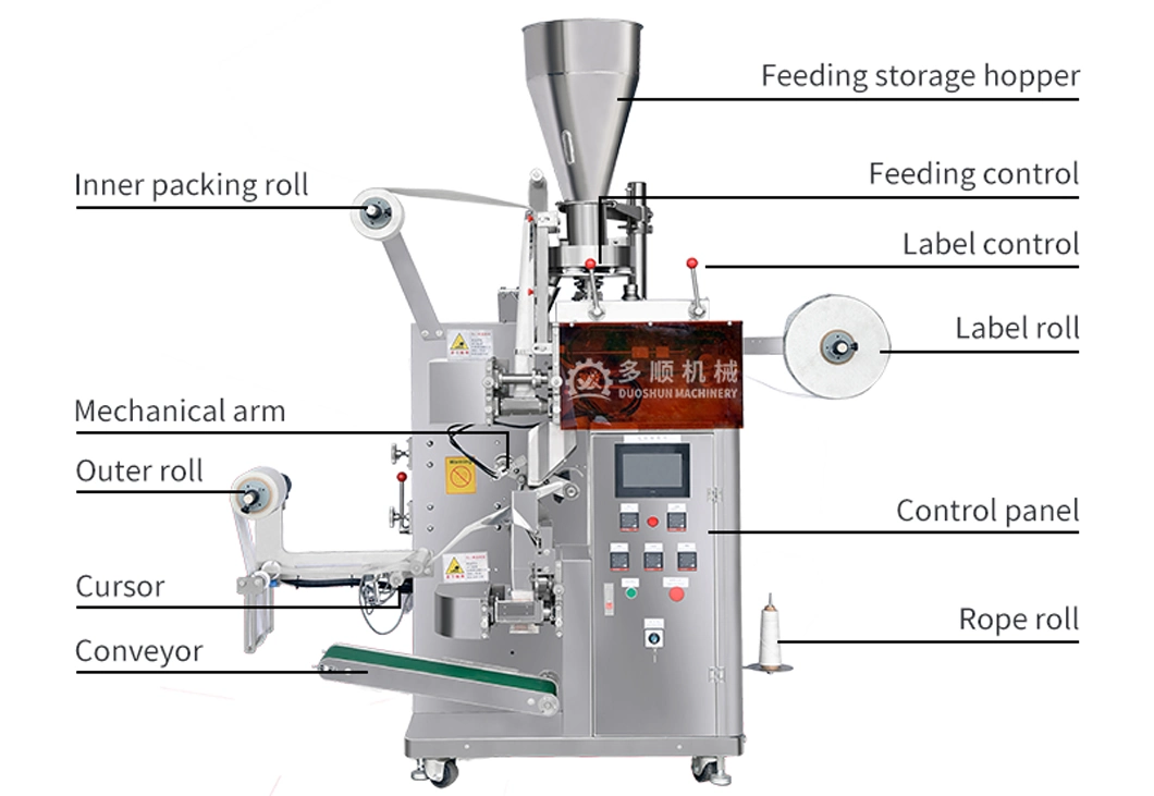 Automatic Inner and Outer Dry Flower Tea Bag Small Sachet Packing Packaging Machine